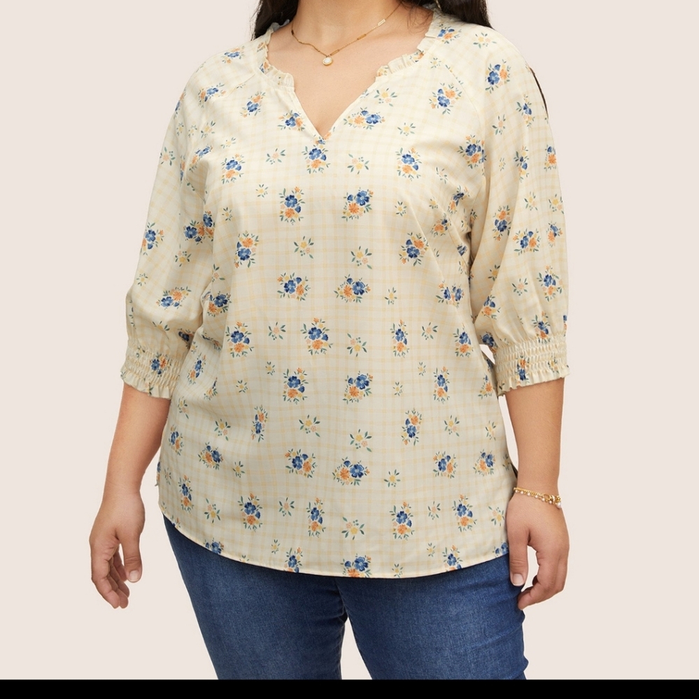 NWT Boho Print Blouse